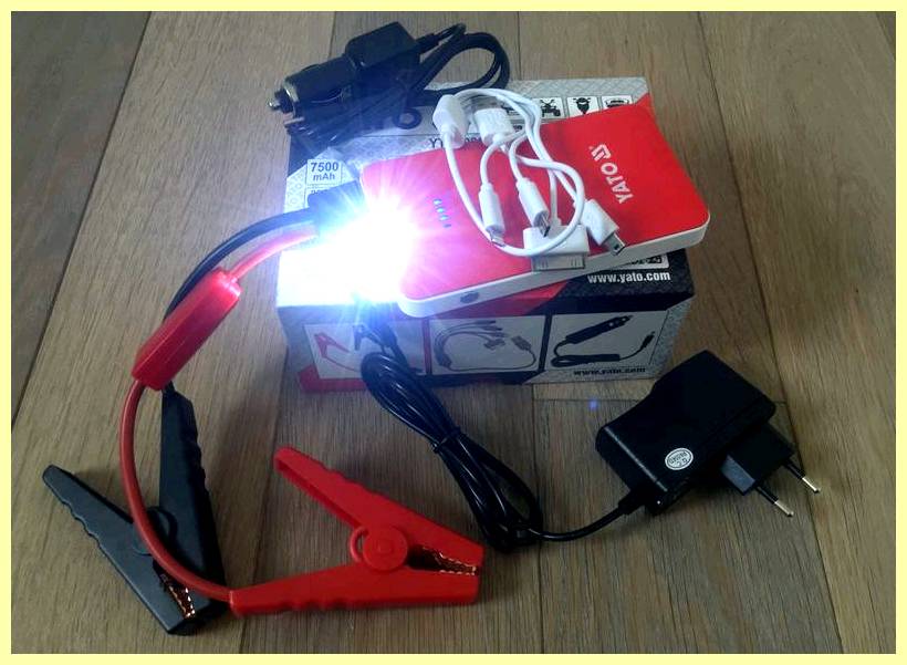 Тест powerbank с функцией запуска, бустер Yato YT-83080